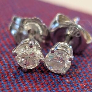 10k Gold Diamond Stud Earrings - 2.30 Mm